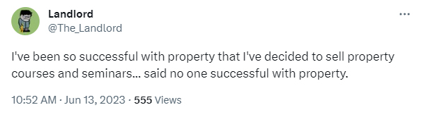 Property Courses Tweet