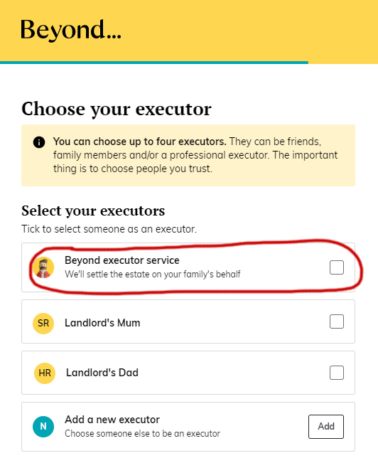 Beyond Wills - Choose your Executors