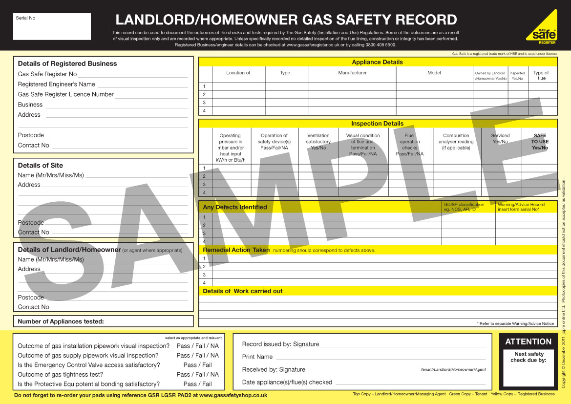 Landlord Gas Safety Certificate